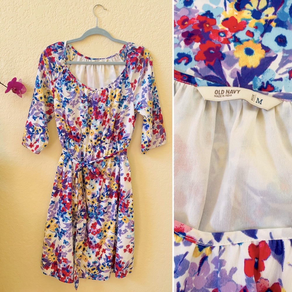Old navy women’s dress size M floral lightweight
